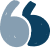 Kierland Dental Arts logo featuring stylized blue quotation marks symbolizing patient testimonials and dental care.