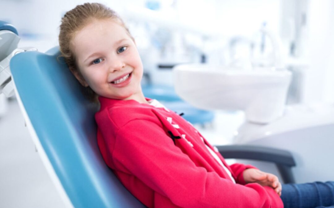 Smiling child at dental checkup